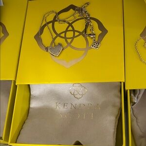 Kendra Scott Gold Heart Pendant in Iridescent Drusy